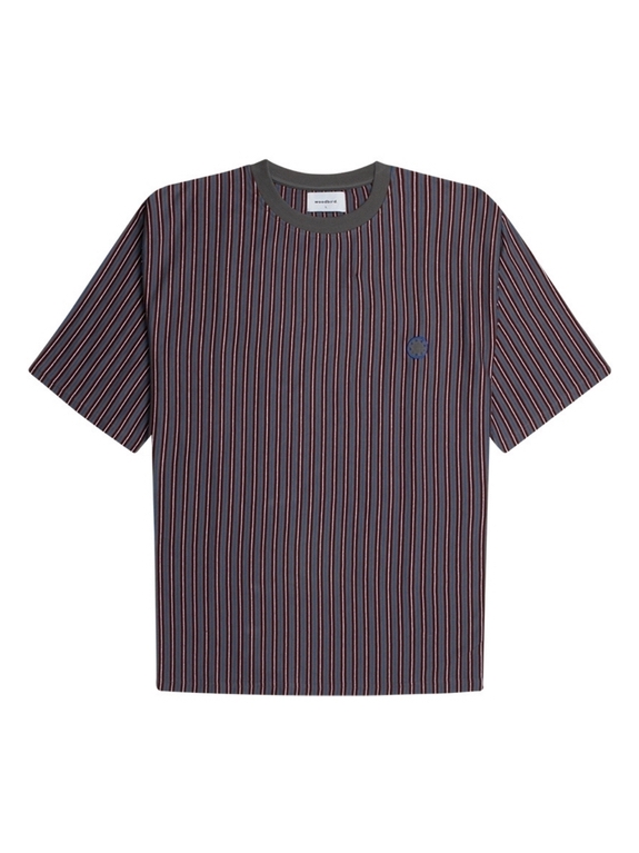 Woodbird Jabi stripe t-shirt - Bordeaux